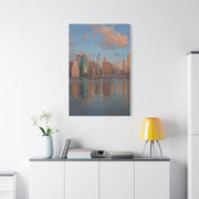 New York Skyline Morning Reflection Wall Art & Canvas Print
