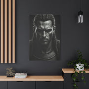 Unyielding Strength Black & White Warrior Portrait Wall Art & Canvas Prints