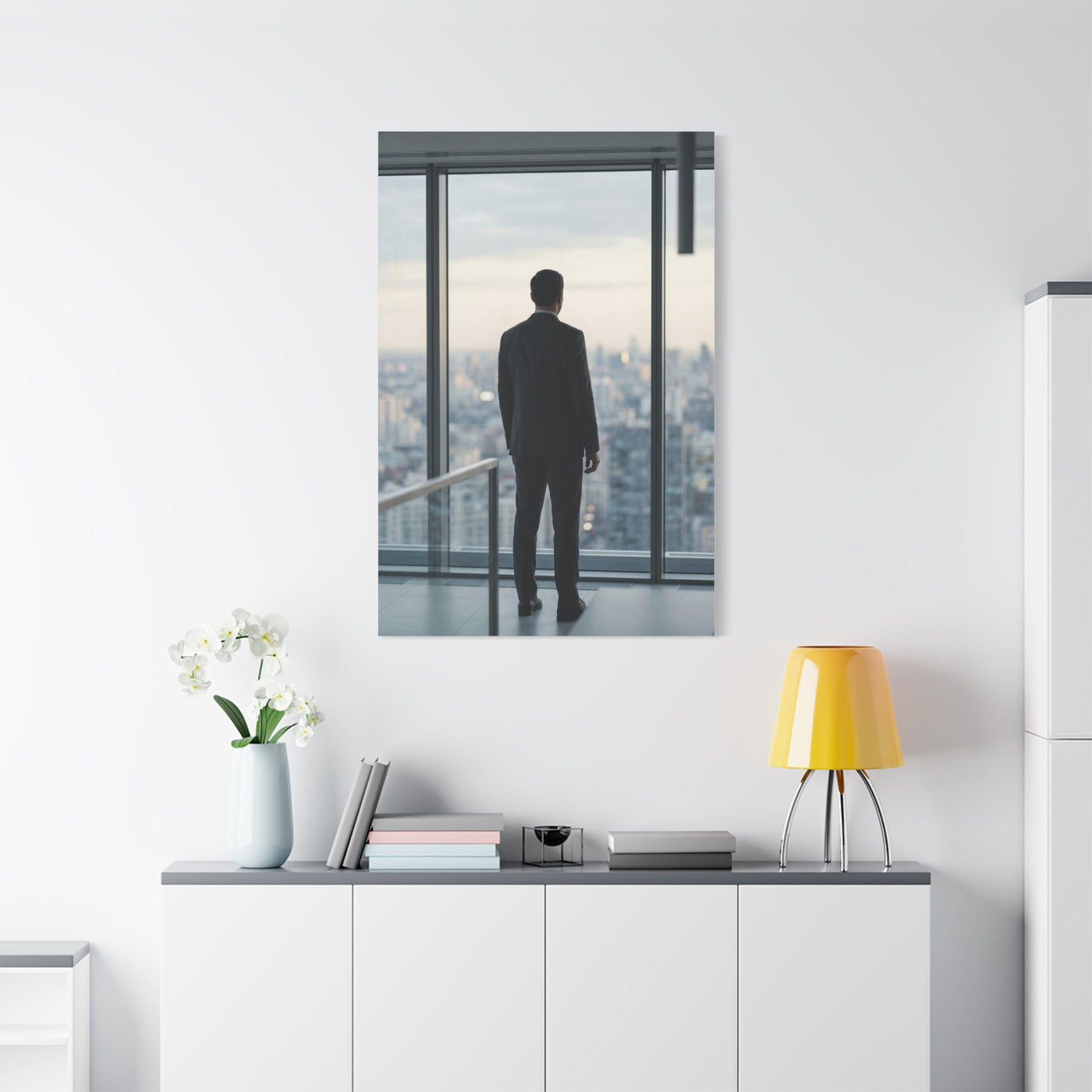 Leadership Reflection Skyline Scene Wall Art & Canvas Print