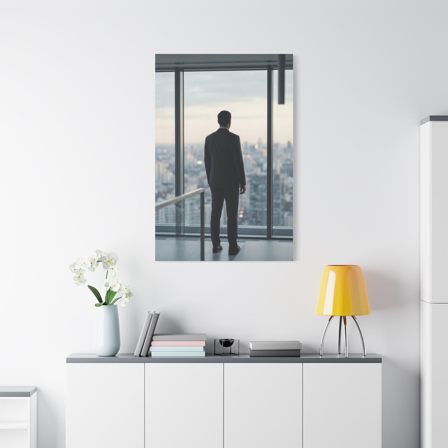 Leadership Reflection Skyline Scene Wall Art & Canvas Print