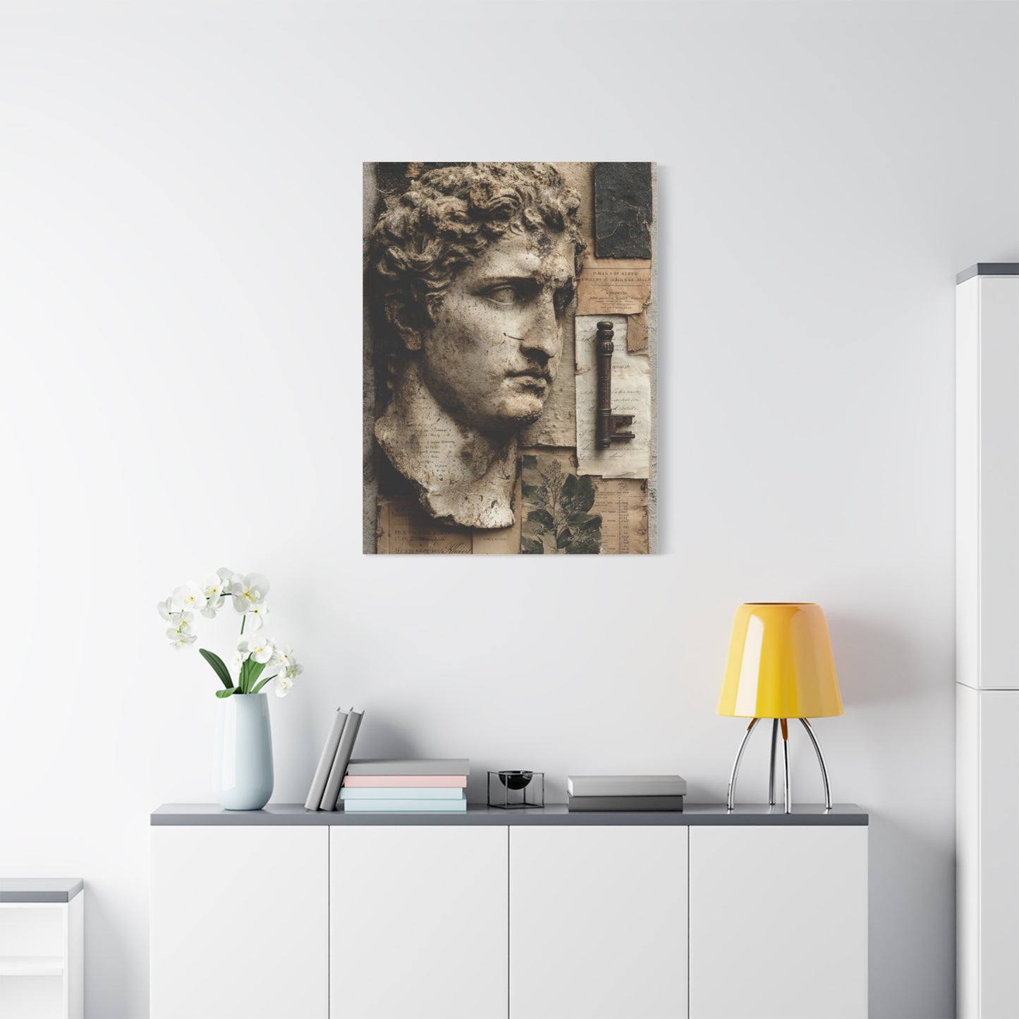 Antique Classical Bust Collage Wall Art & Canvas Print