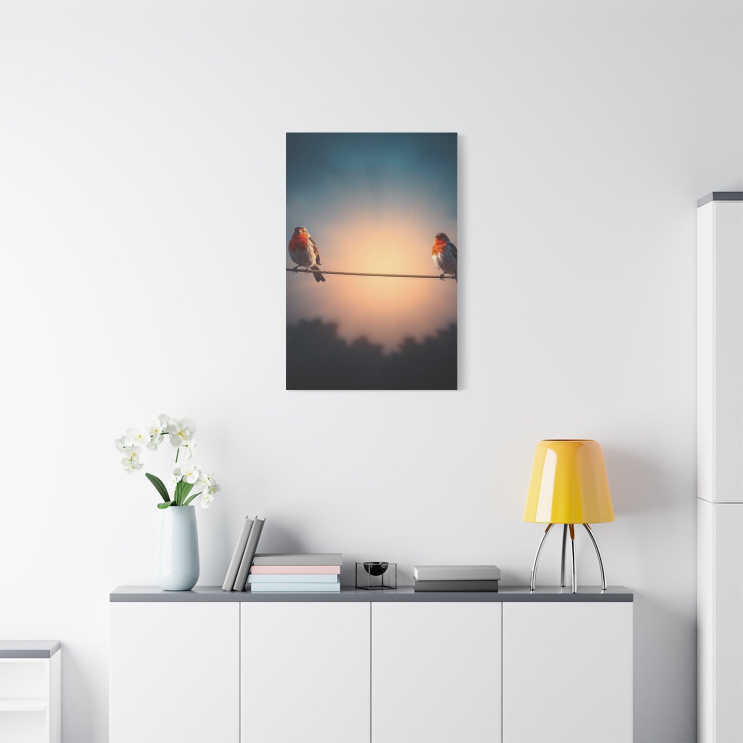 Birds On a Wire Art Luxury Canvas Wall Art & Canvas Print
