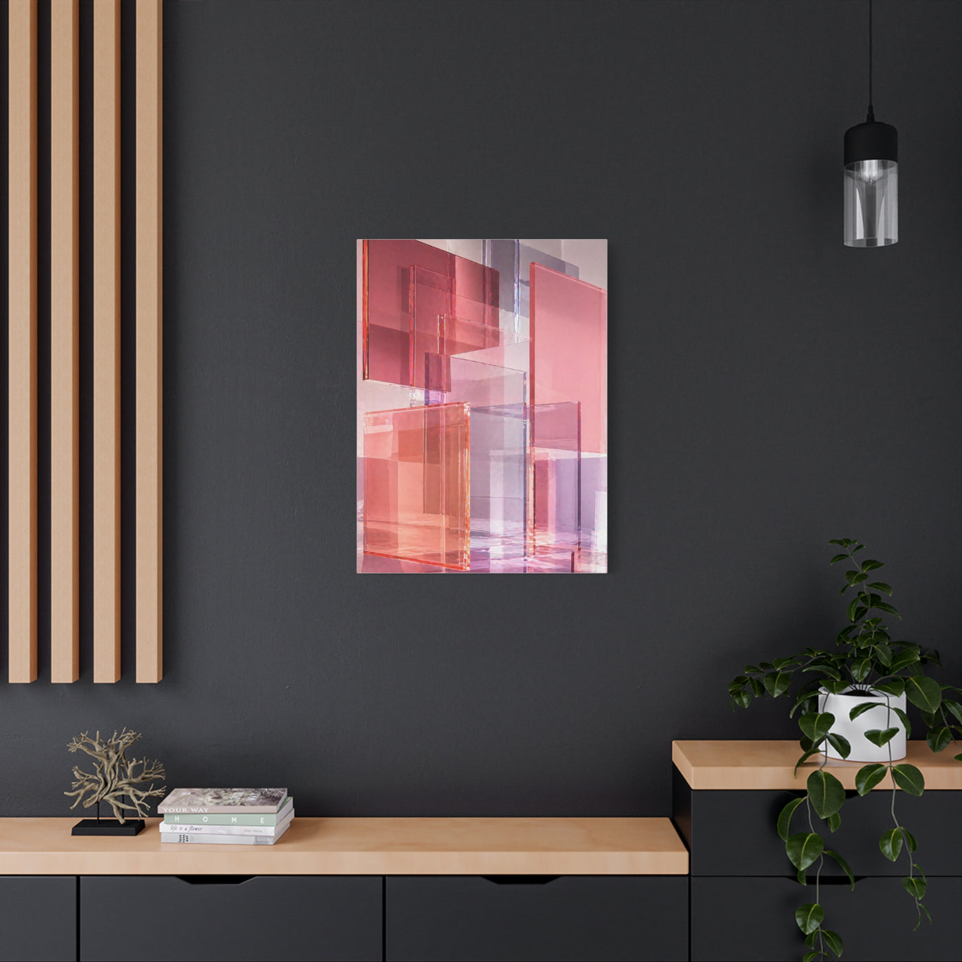 Blush Acrylic Glass Illusion Wall Art & Canvas Print