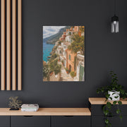 Mediterranean Cliffside Village Wall Art & Canvas Print