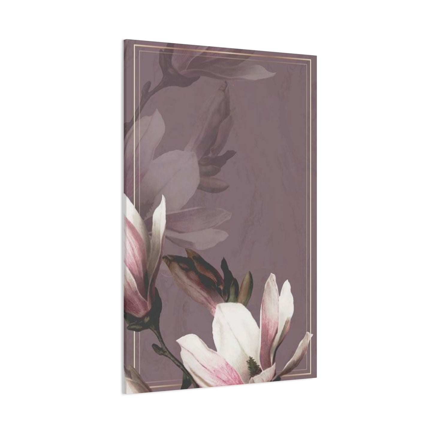 Purple Magnolia Flower with Painting Wall Art & Canvas Prints