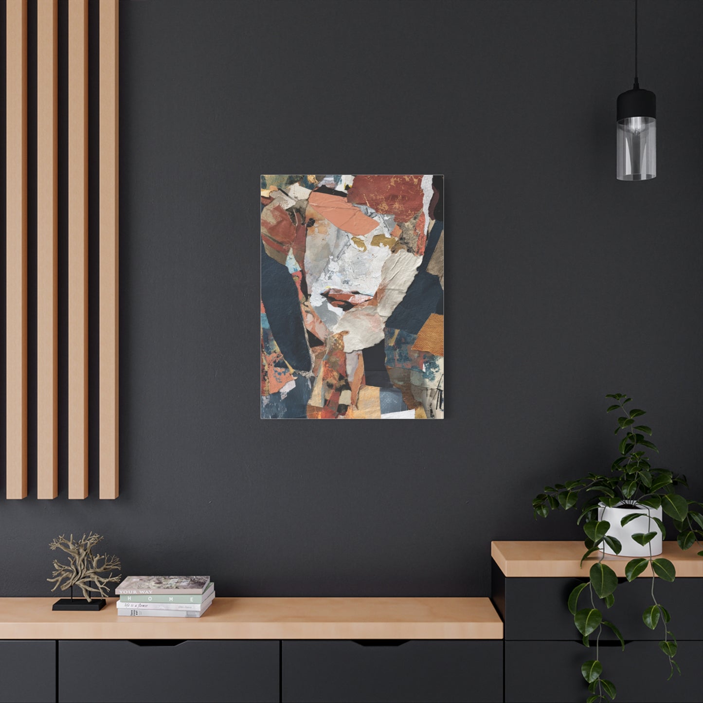 Contemporary Mixed Media Collage Abstract Wall Art & Canvas Print