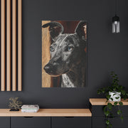Minimalist Whippet Portrait Wall Art & Canvas Print