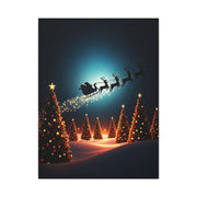 Santa Sleigh Midnight Flight Wall Art & Canvas Print