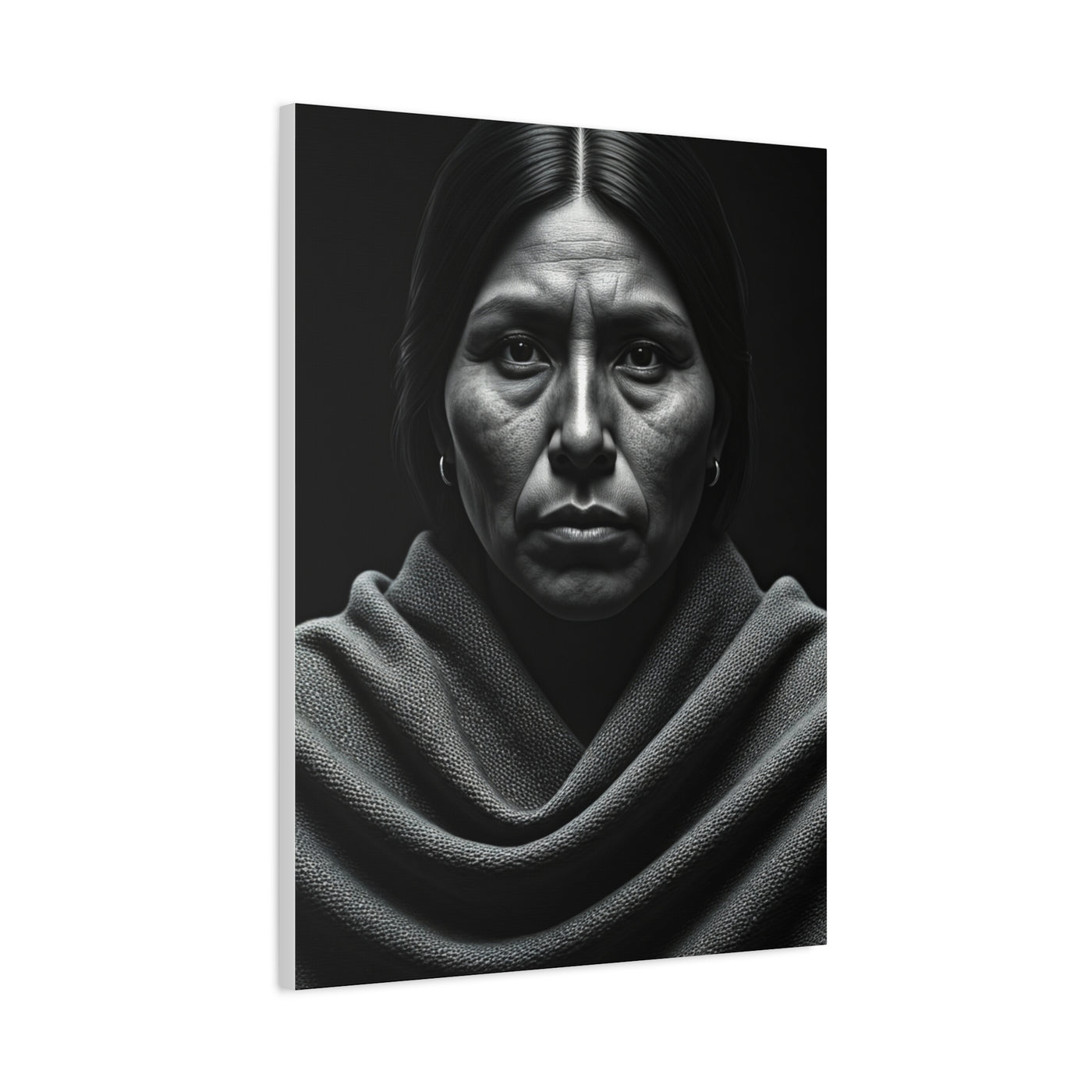 Silent Resilience Black & White Portrait Wall Art & Canvas Prints