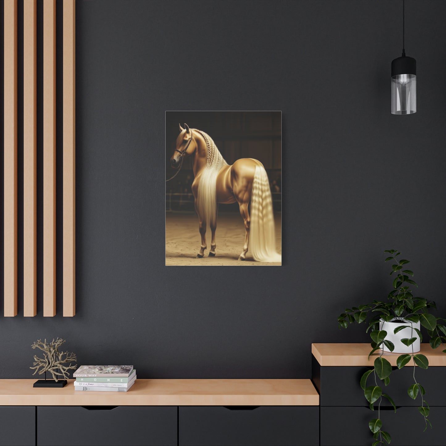 Golden Palomino Luxury Arena Horse Wall Art & Canvas Print