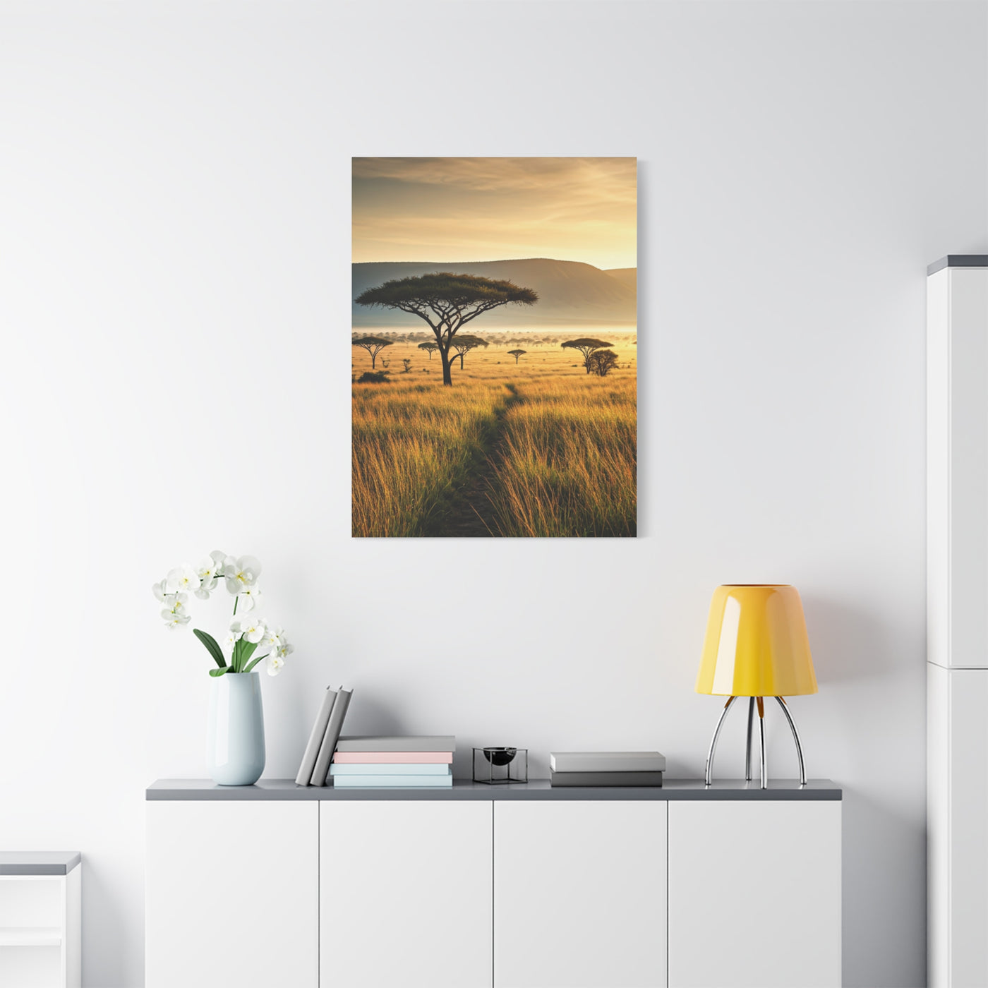 Golden Savannah Acacia Tree Horizon Wall Art & Canvas Prints