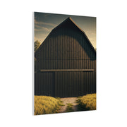 Minimal Rustic Barn Under Evening Sky Wall Art & Canvas Prints