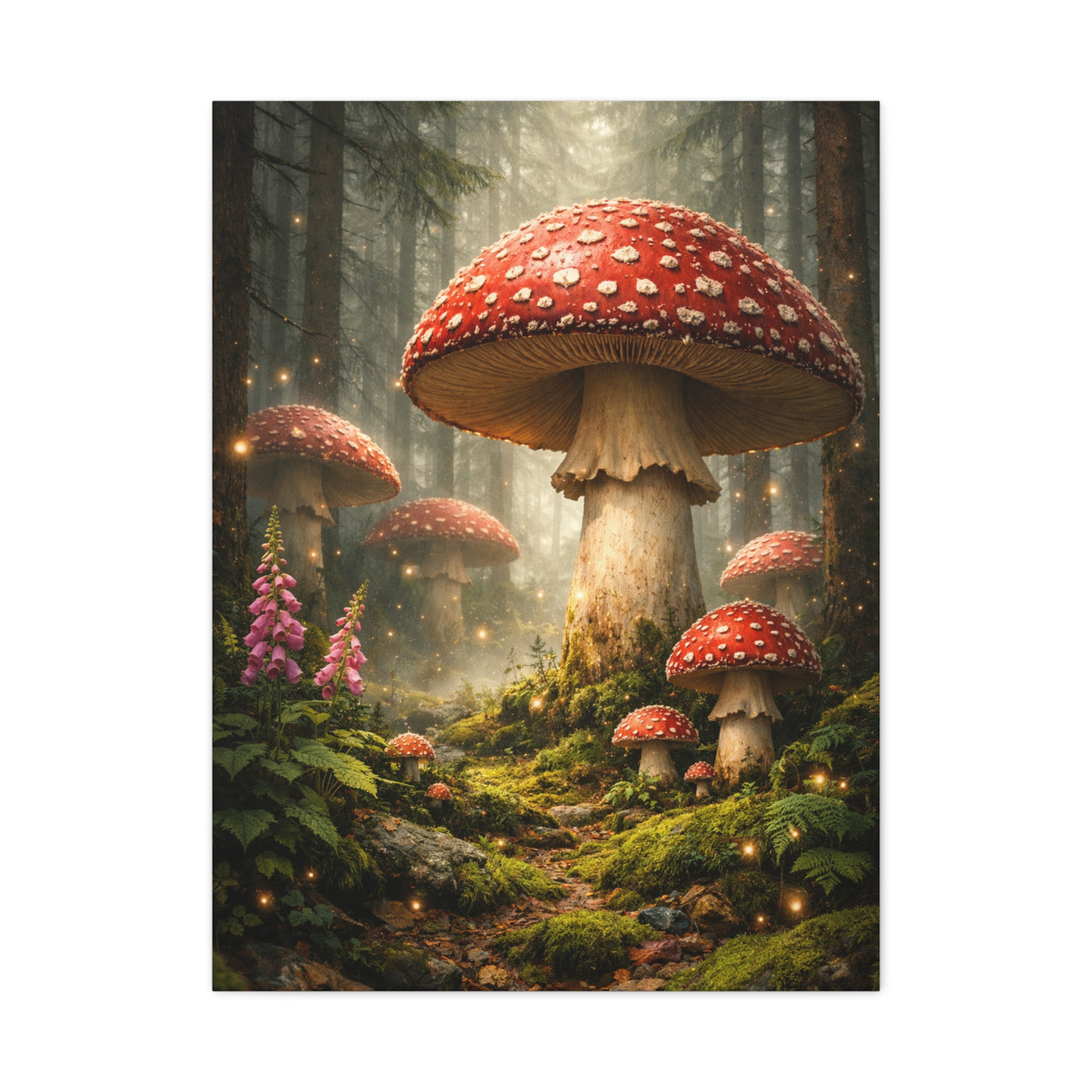 Fantasy Mushroom Forest Panorama Wall Art & Canvas Print