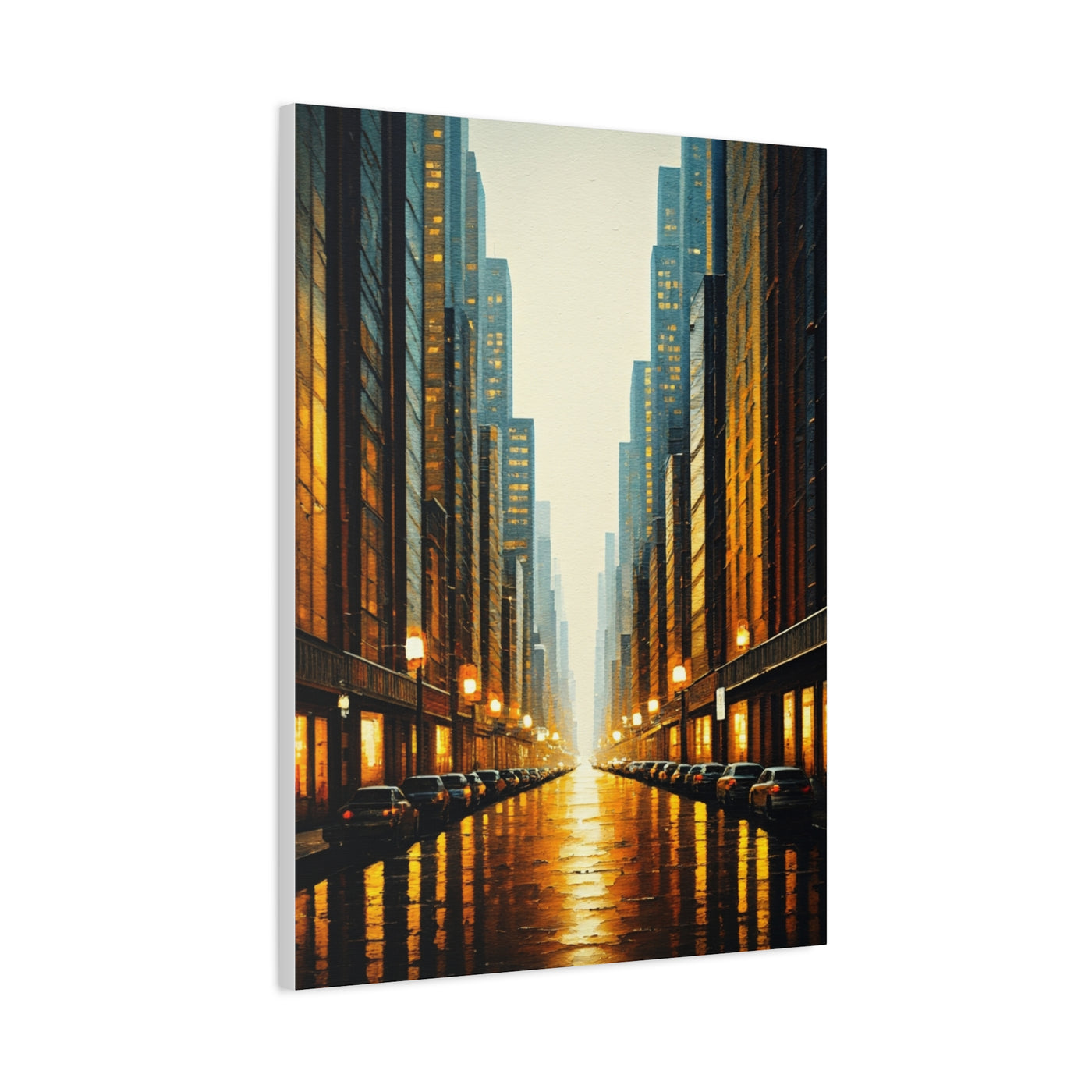 Golden City Reflection Wall Art & Canvas Prints