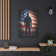 Soldier of Honor Before the Flag Wall Art & Canvas Prints