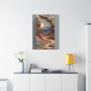 Sculptural Desert Window Relief Wall Art & Canvas Print
