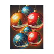 Expressive Painted Christmas Ornament Collection Wall Art & Canvas Print
