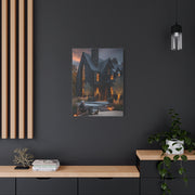 Lavish Black Farmhouse Courtyard Wall Art & Canvas Print
