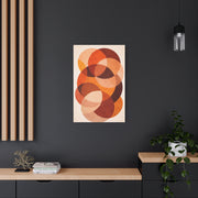 Overlapping Orange Circle Composition Wall Art & Canvas Print