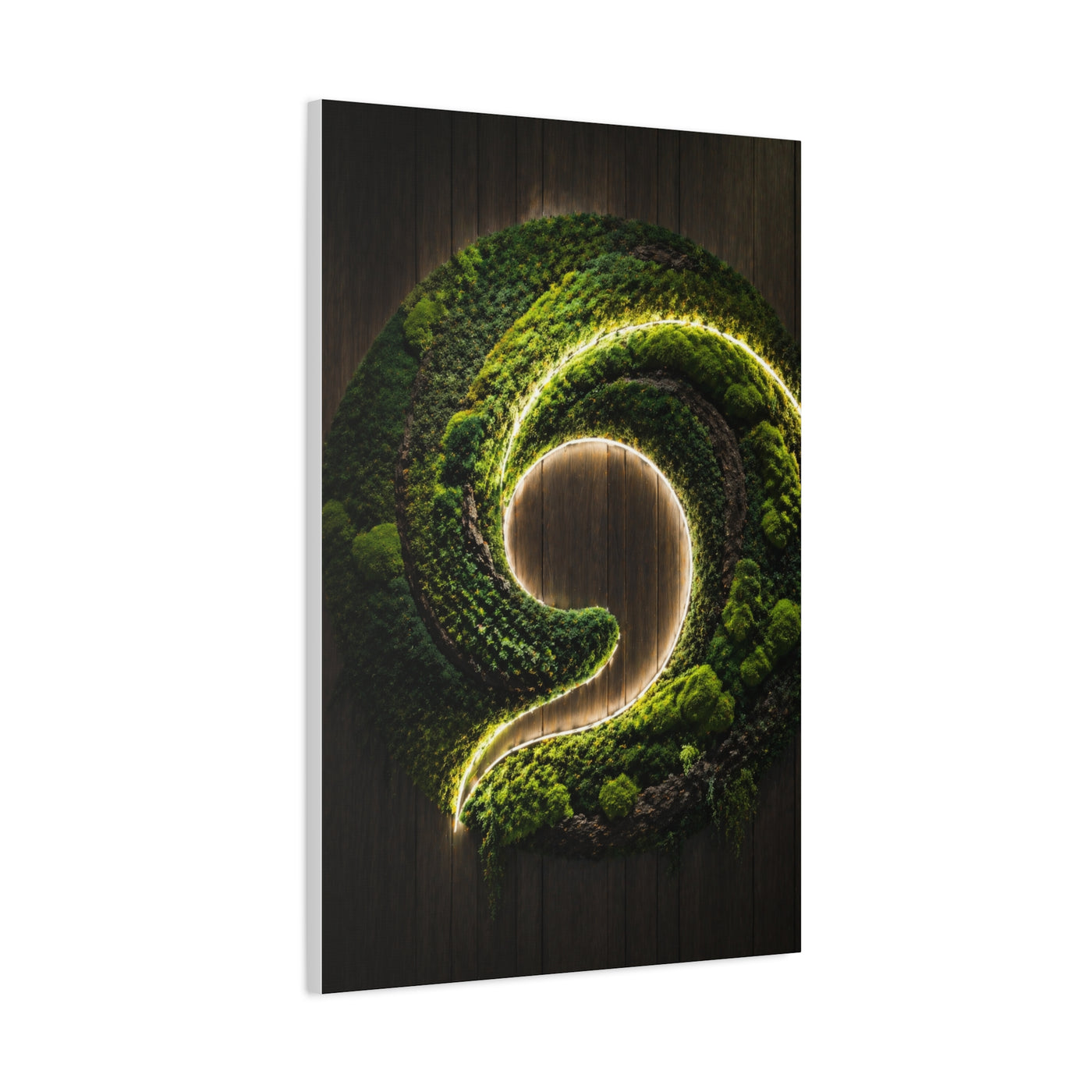 Moss Innovation Spiral Biophilic Wall Art & Canvas Print