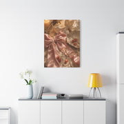 Coquette Silk Bow & Pearl Still Life Wall Art & Canvas Print