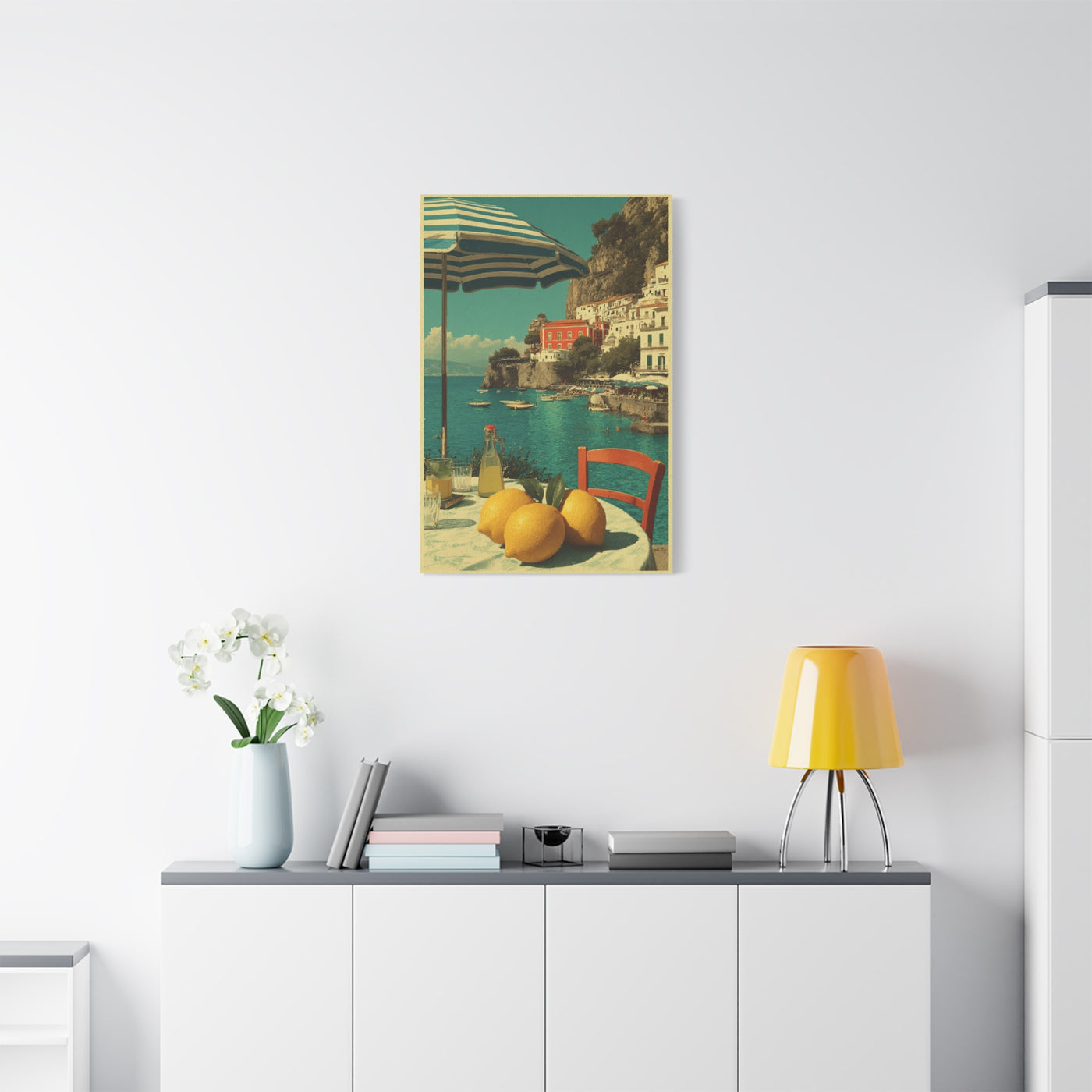 Vintage Amalfi Lemon Terrace Wall Art & Canvas Print