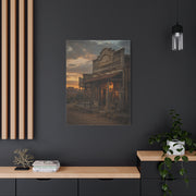 Old Town Western Saloon Exterior Scene Wall Art & Canvas Print