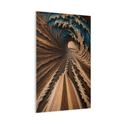 Wooden Barrel Tunnel Surf View Wall Art & Canvas Print