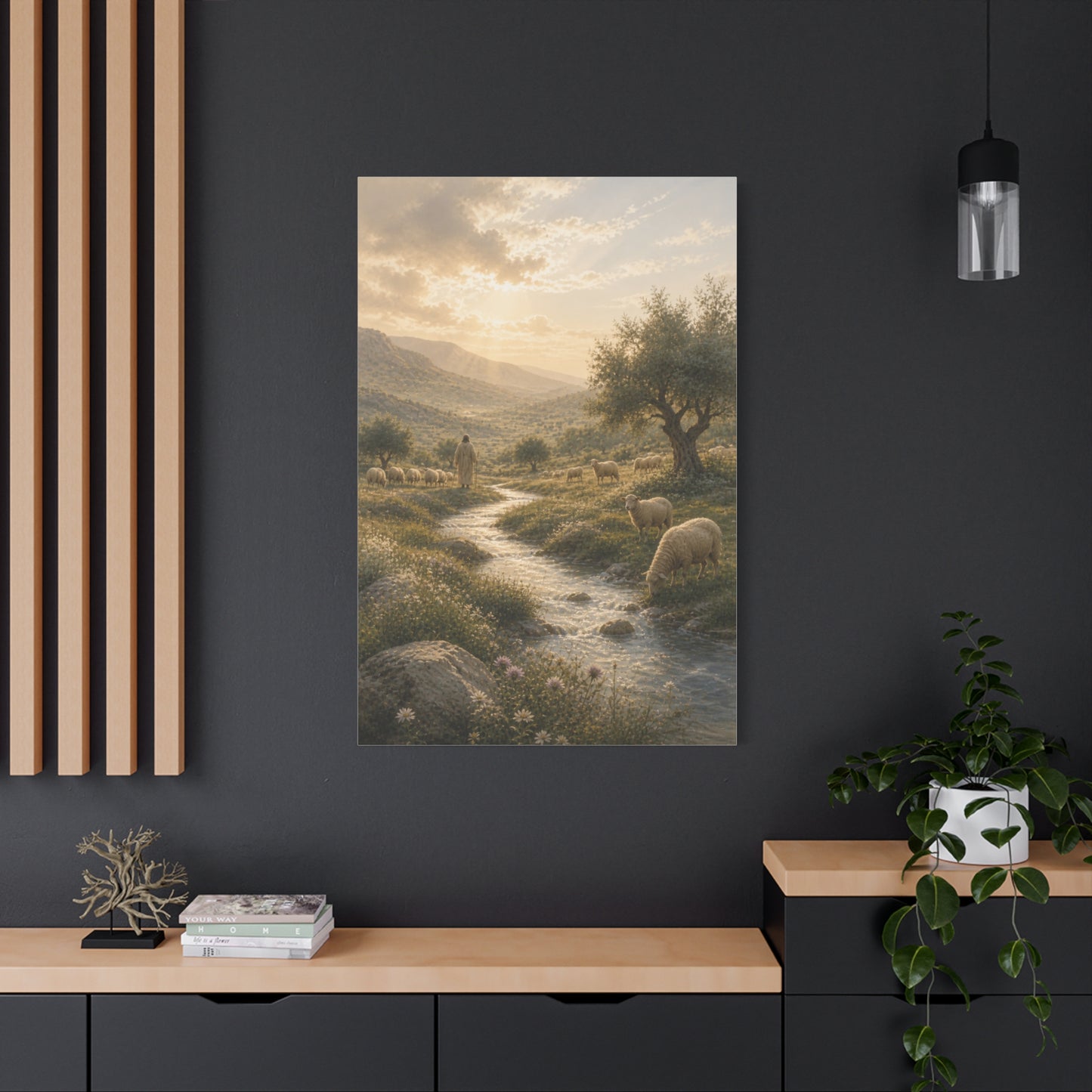 Psalm 23 Shepherd Valley Wall Art & Canvas Print