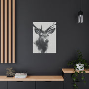 Minimal Ink Wash Deer Portrait Wall Art & Canvas Print