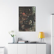 English Bulldog Gentleman’s Library Wall Art & Canvas Print