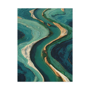 Aerial Marsh Green River Abstract Wall Art & Canvas Print