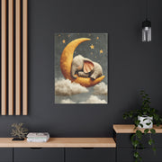 Baby Elephant Moon Dream Wall Art & Canvas Print