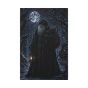 Gothic Moonlit Santa Forest Wall Art & Canvas Print