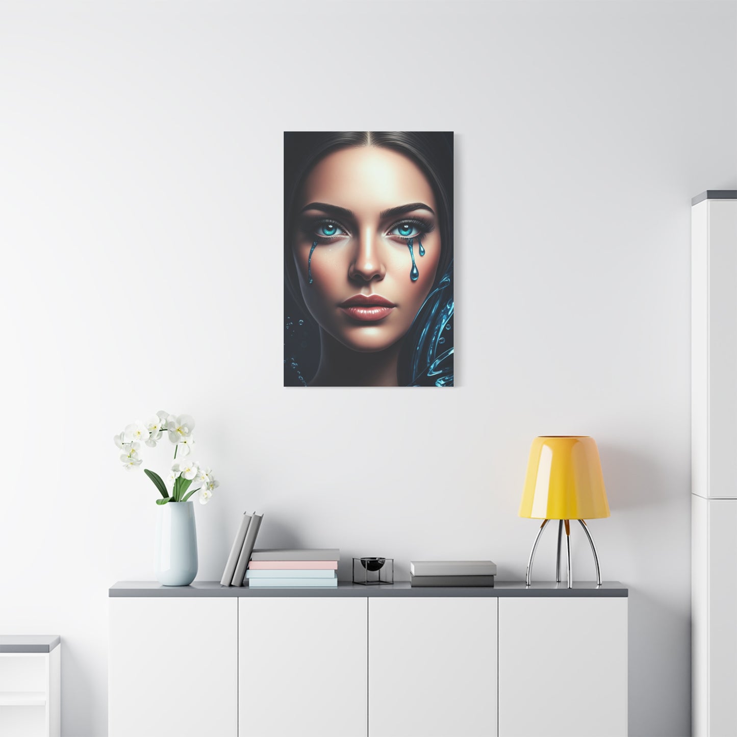 Blue Tears Portrait Wall Art & Canvas Prints