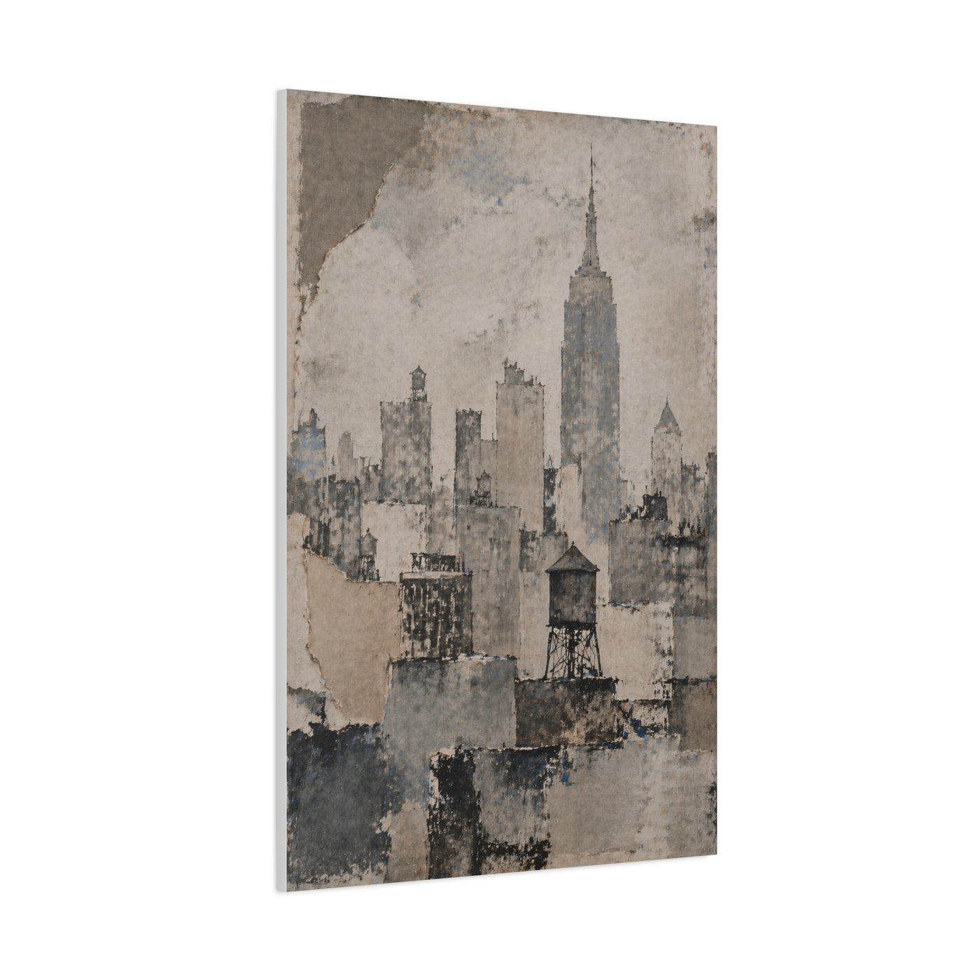 Vintage Empire State Skyline Study Wall Art & Canvas Print