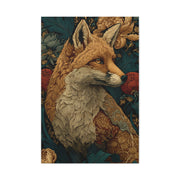 William Morris Style Ornamental Fox Wall Art & Canvas Print