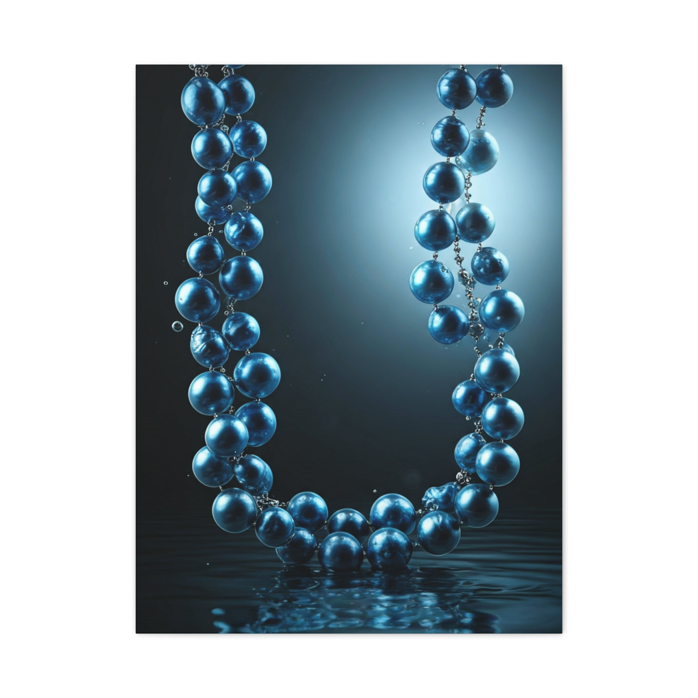 Blue Pearl Necklace Beneath Ocean Surface Wall Art & Canvas