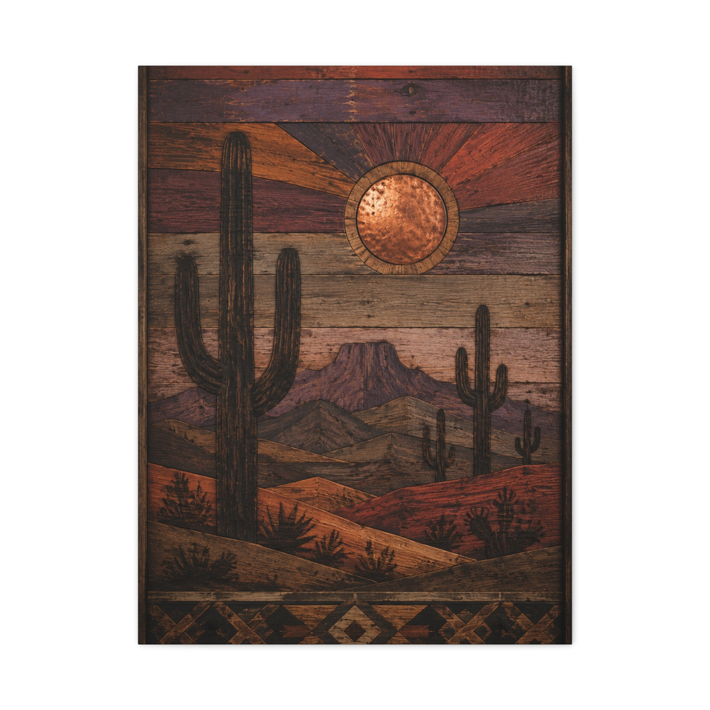 Southwestern Reclaimed Wood Desert Wall Art & Canvas Print