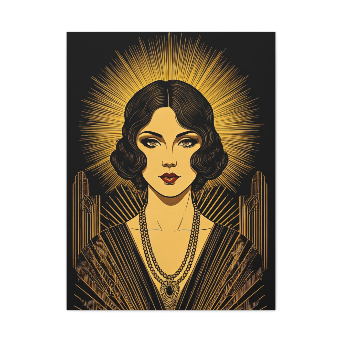 Radiant Deco Icon Woman Wall Art & Canvas Prints