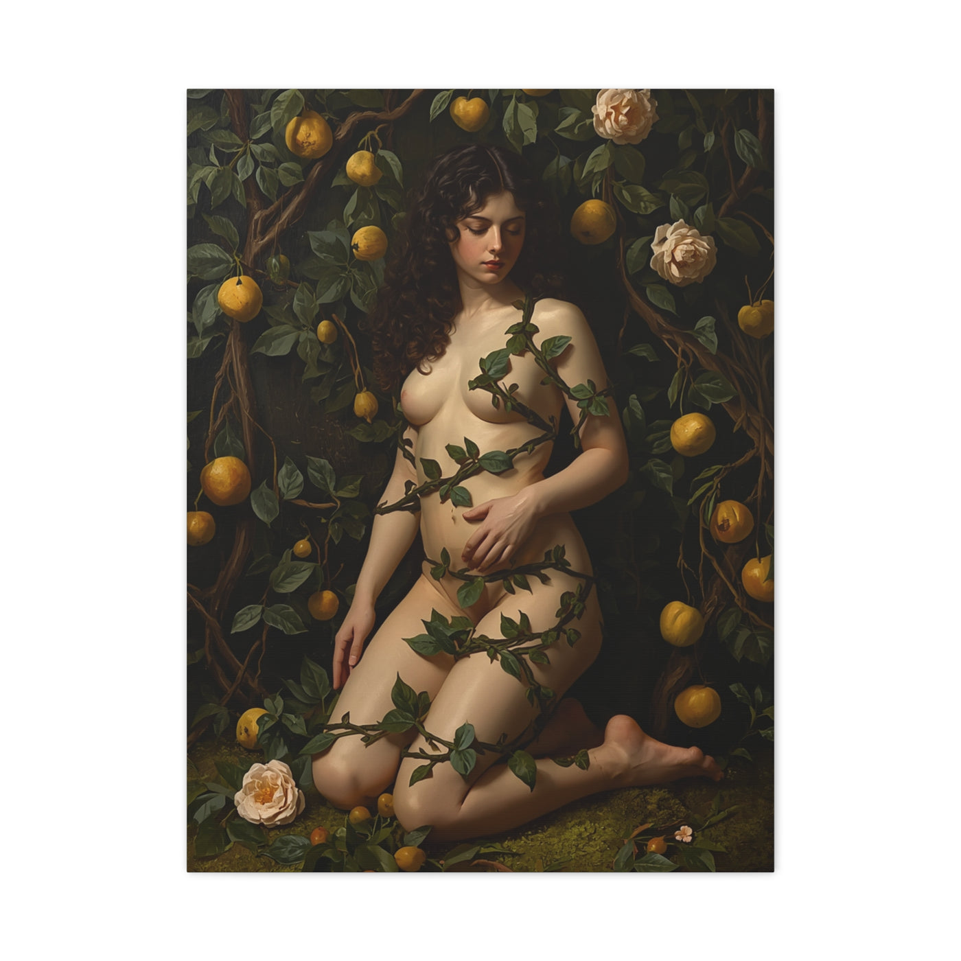 Classical Garden Vine Figure Wall Art & Canvas Print