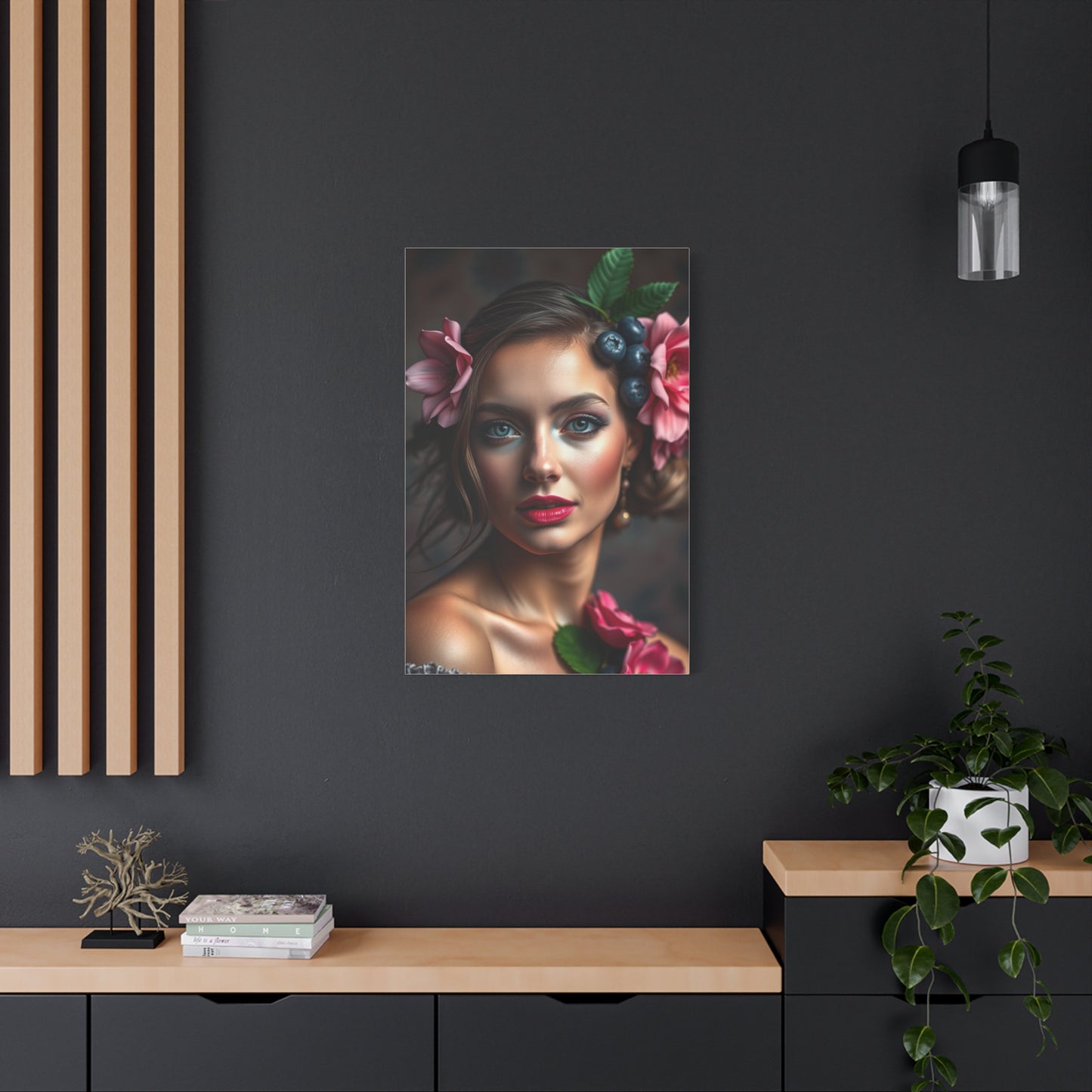 Supreme Blush and Blueberry Art Beautiful Collection Wall Art & Canvas Print