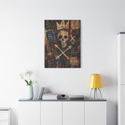 Crowned Skull Rebellion Street Wall Art & Canvas Print