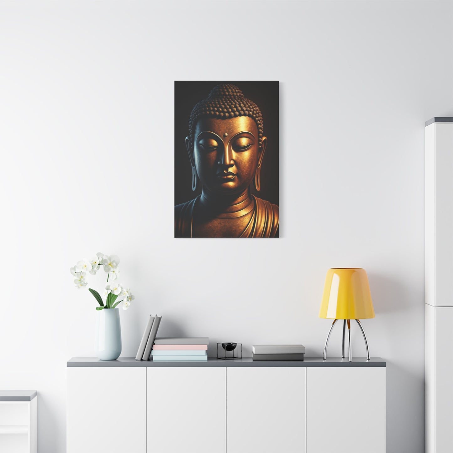 Golden Spark Buddha Meditation Wall Art & Canvas Prints
