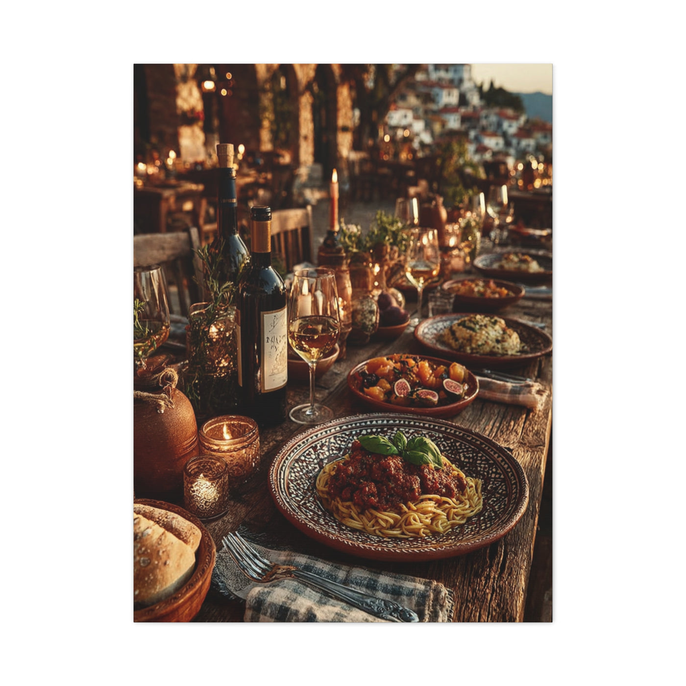 Italian Al Fresco Dinner Table Wall Art & Canvas Print
