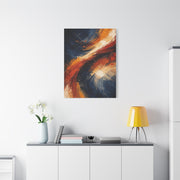 Navy and Terracotta Motion Abstract Wall Art & Canvas Print