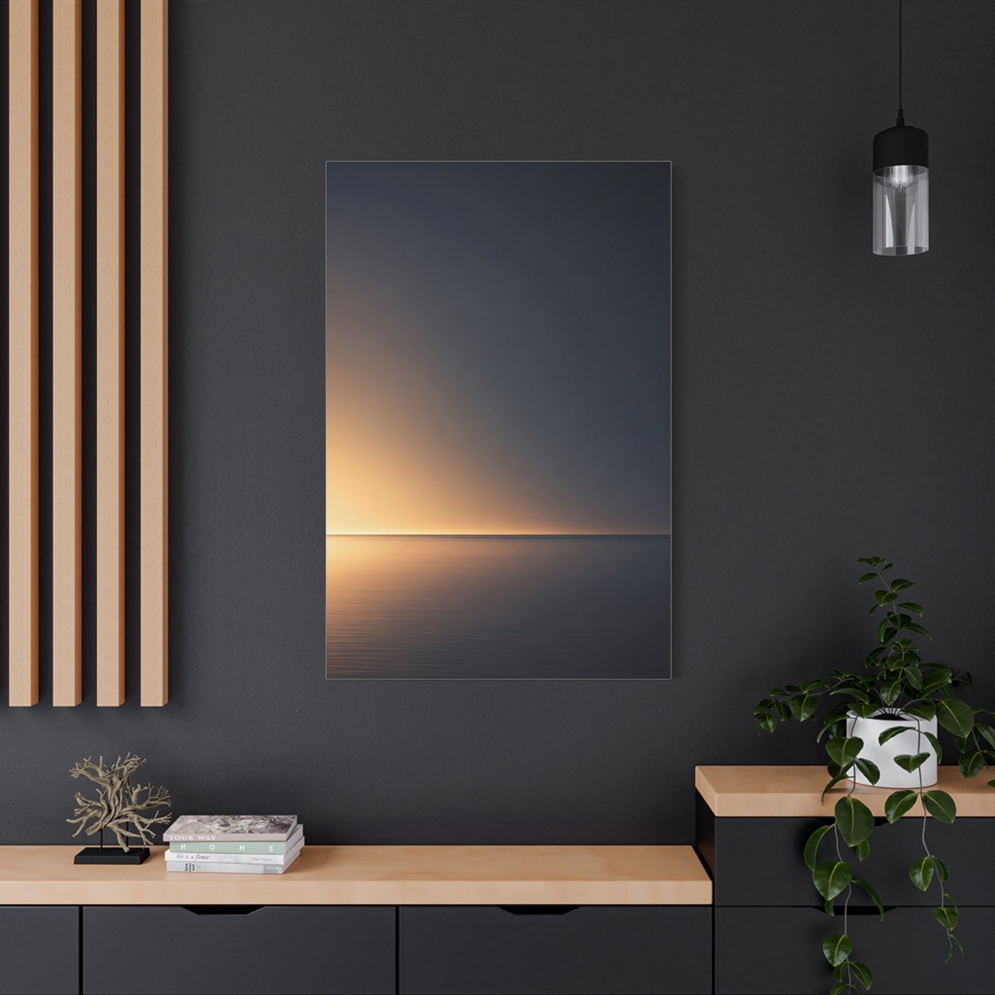 Golden Horizon Gradient Wall Art & Canvas Prints