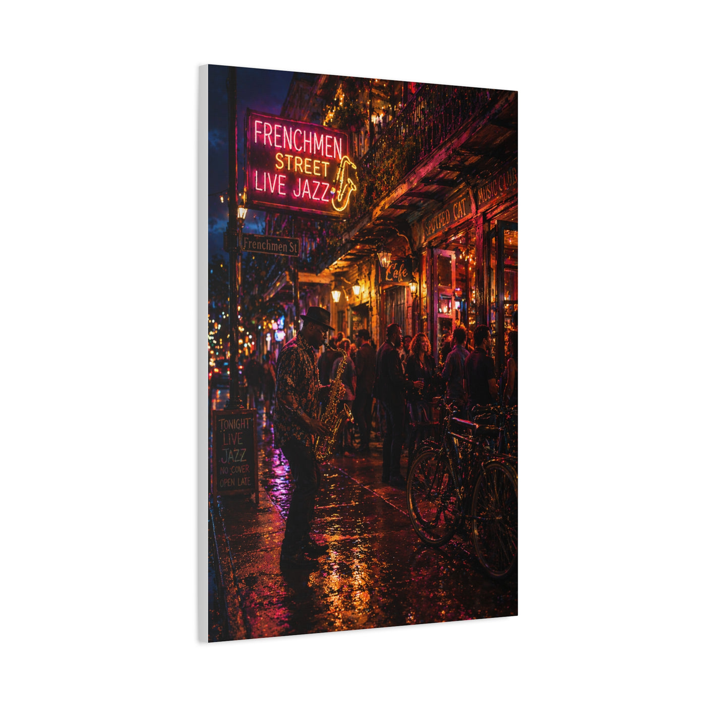 Frenchmen Street Jazz Night Wall Art & Canvas Print