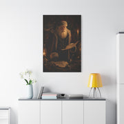 Dark Academia Santa Library Wall Art & Canvas Print