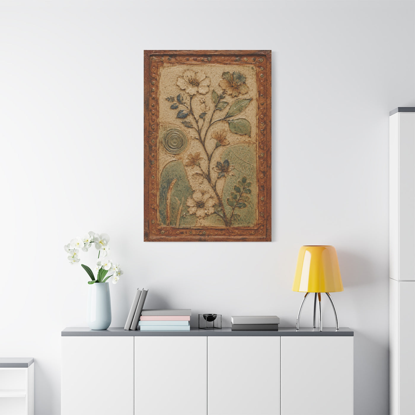 Textured Botanical Relief Study Panel Wall Art & Canvas Print